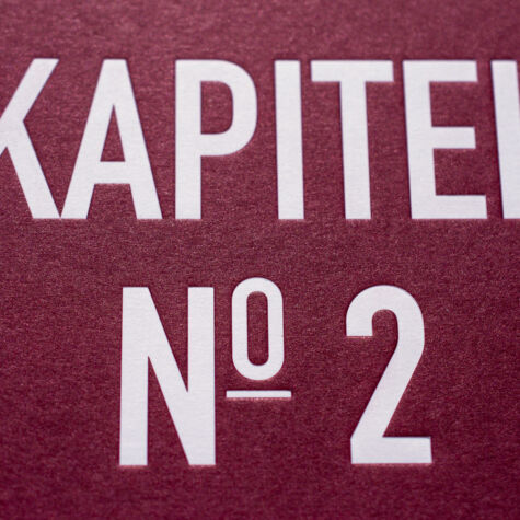 Detail Heißfolie in Weiß