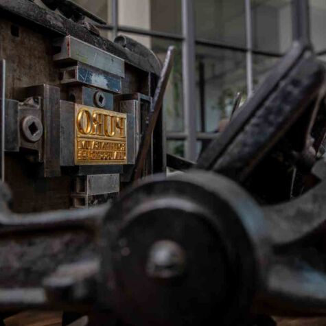 Antiker Tiegeldruckpresse aus Gusseisen